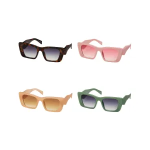 Rose Angled Pop Color Sunglasses - Adult