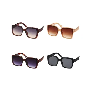 Rose Square Inlay Color Sunglasses - Adult