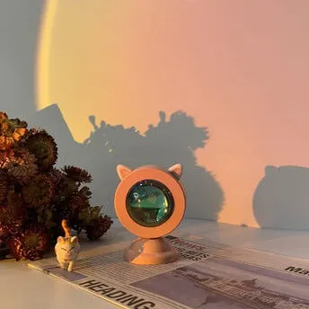 Round Gradient Rainbow Aesthetic Room Lamp Projector