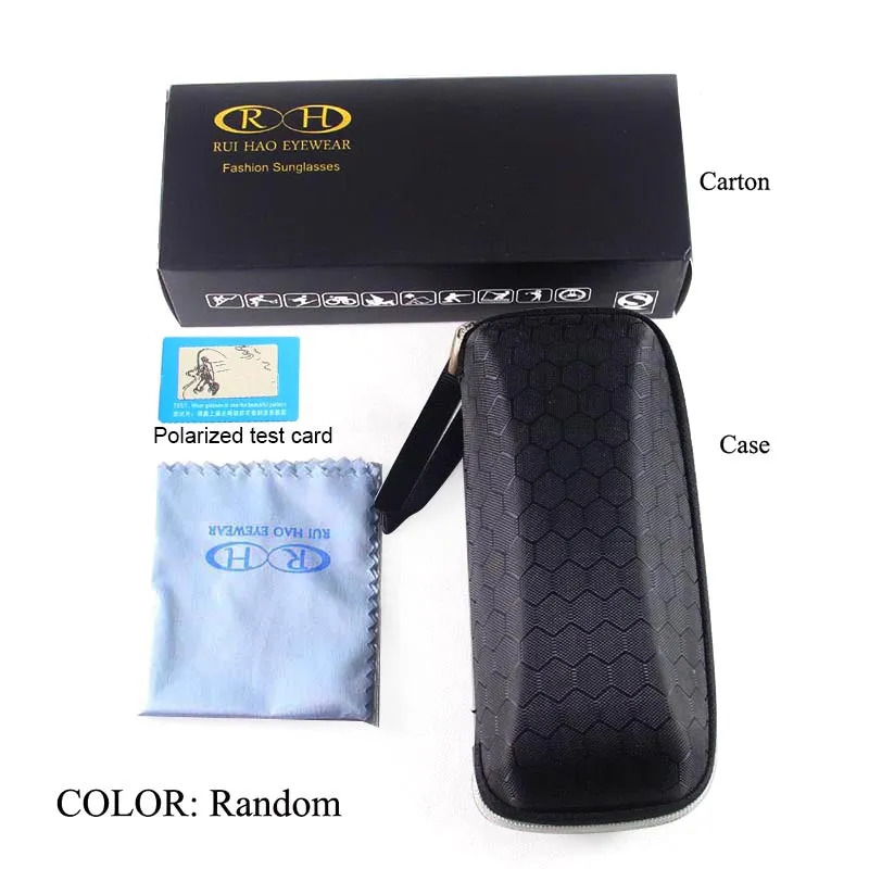 Rui Hao Women's Full Rim Square Polycarbonate Polarized Sunglasses 8036