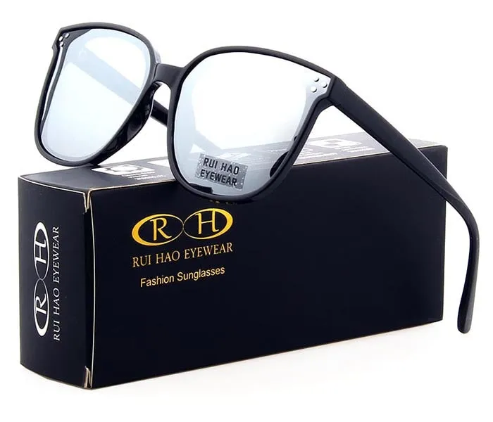 Rui Hao Women's Full Rim Square Polycarbonate Polarized Sunglasses 8036