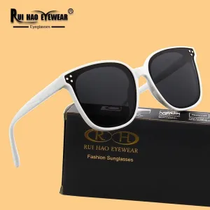 Rui Hao Women's Full Rim Square Polycarbonate Polarized Sunglasses 8036