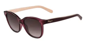 Salvatore Ferragamo Brown Gradient Square Sunglasses