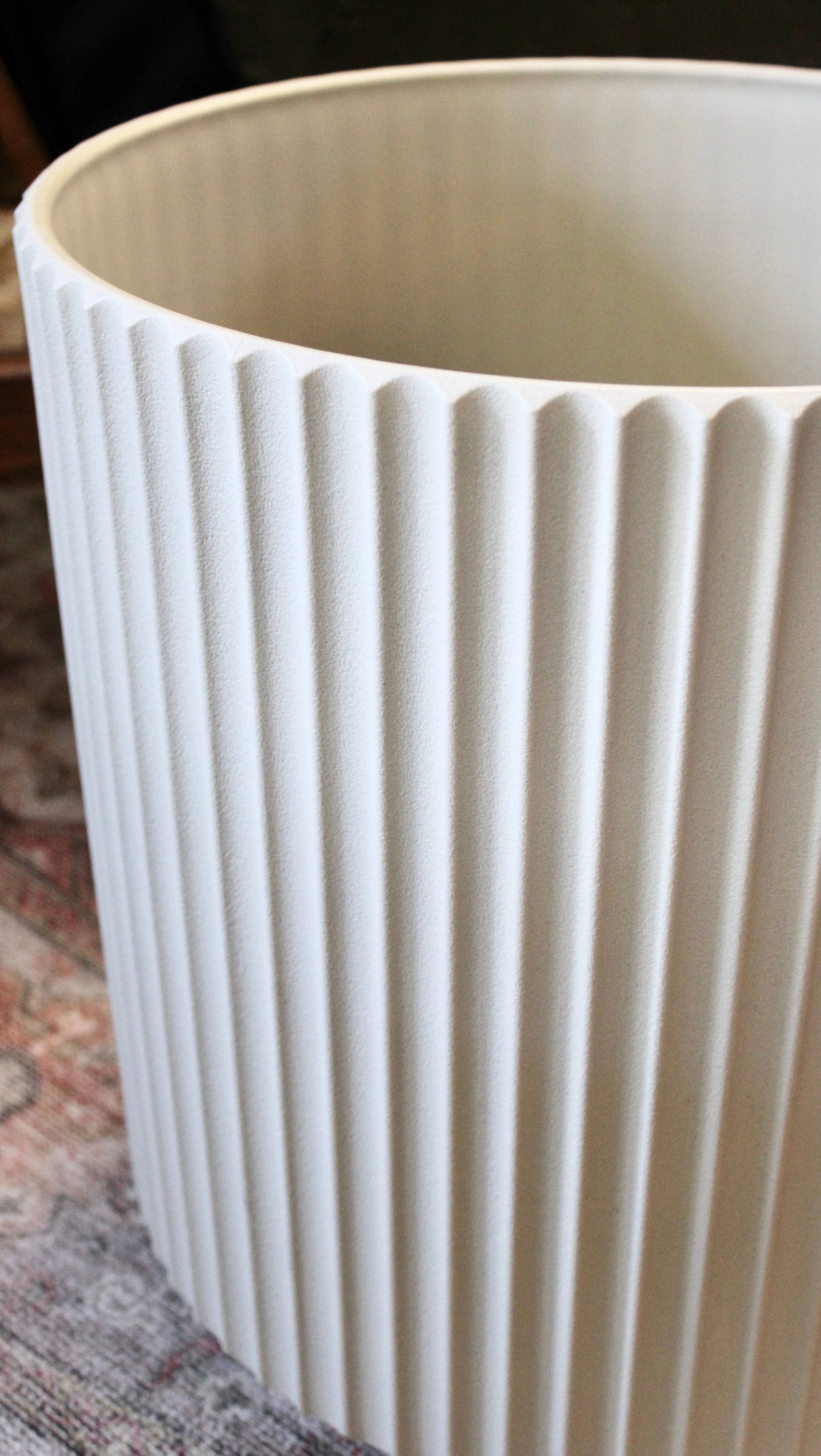 Sandstone Fluted Plastic Planter