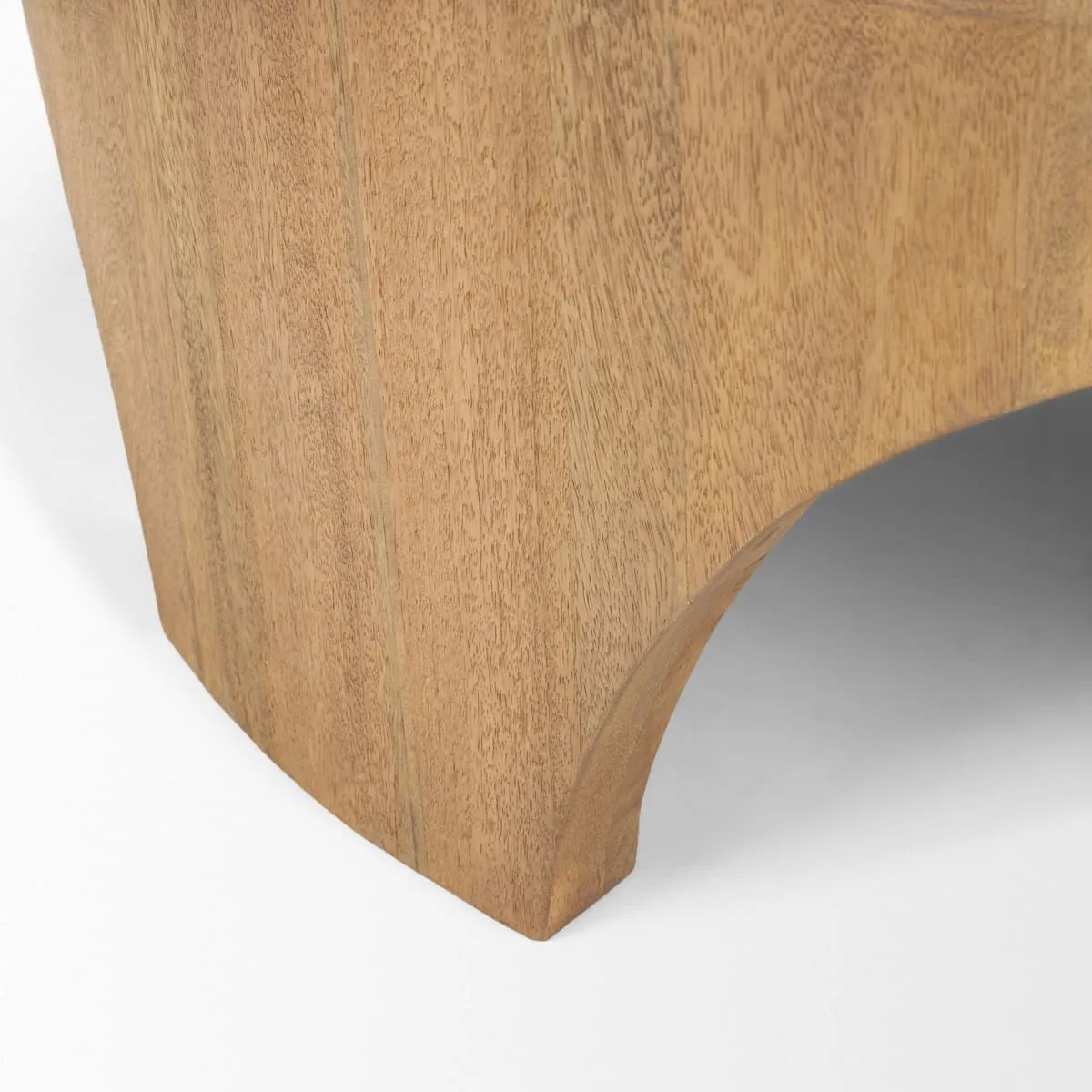 Shima Round Coffee Table Light Brown Wood