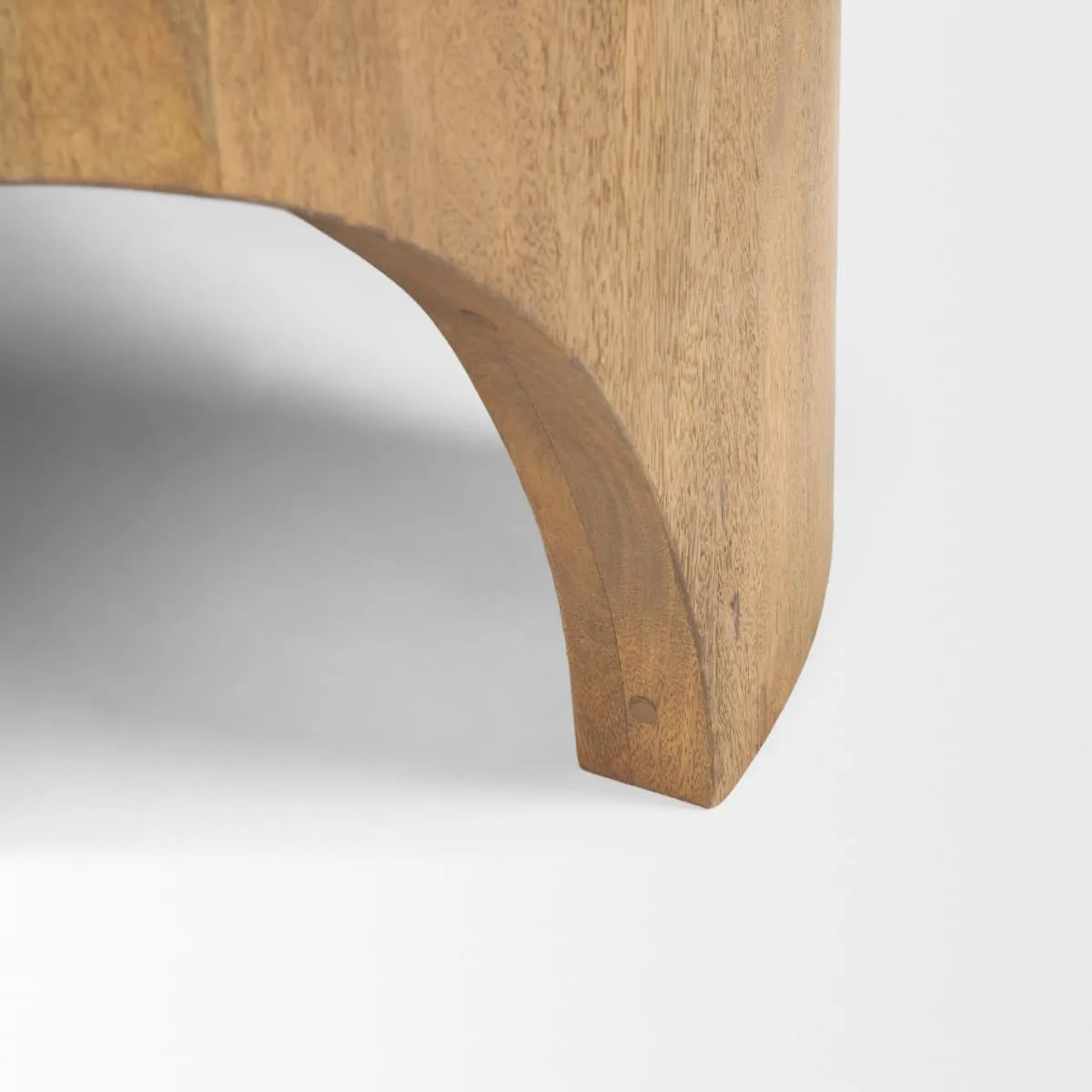 Shima Round Coffee Table Light Brown Wood