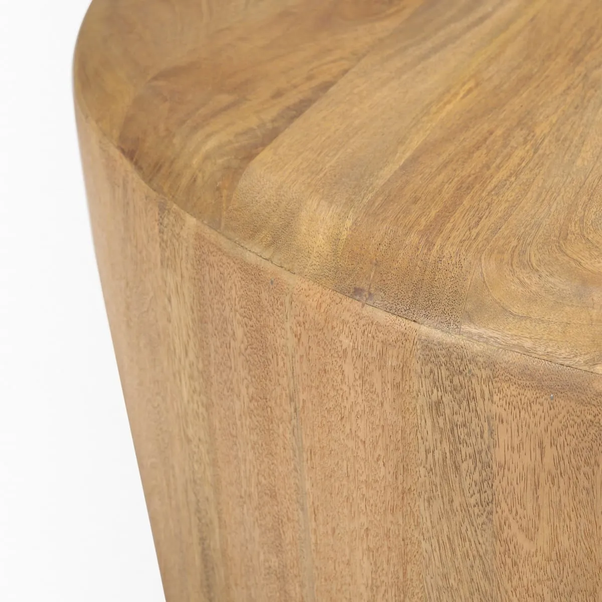 Shima Round Coffee Table Light Brown Wood