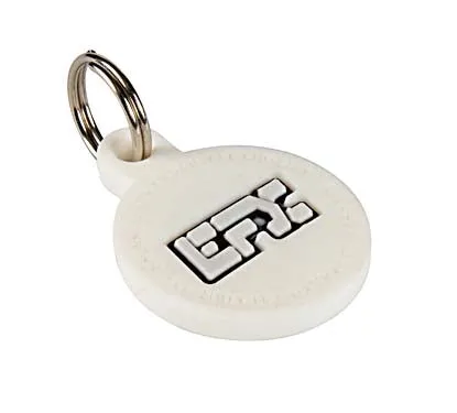 Silicone Pet Tag - (Round) White