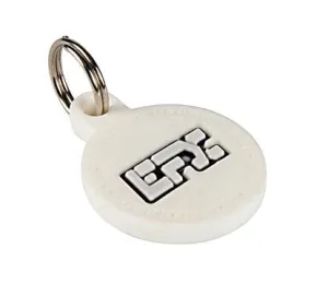 Silicone Pet Tag - (Round) White