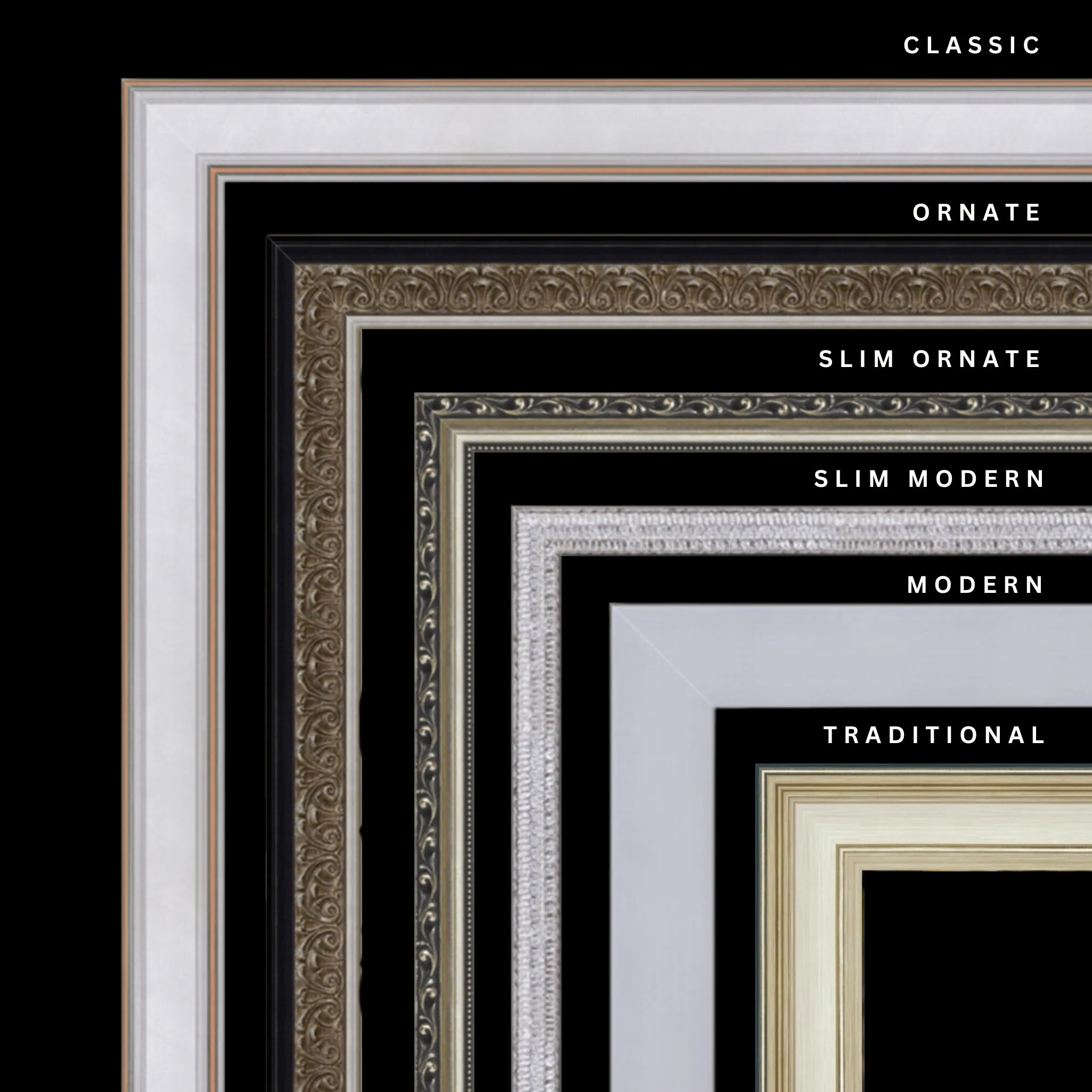 Silver 31x30 Picture Frame Ornate Traditional Classic Antique