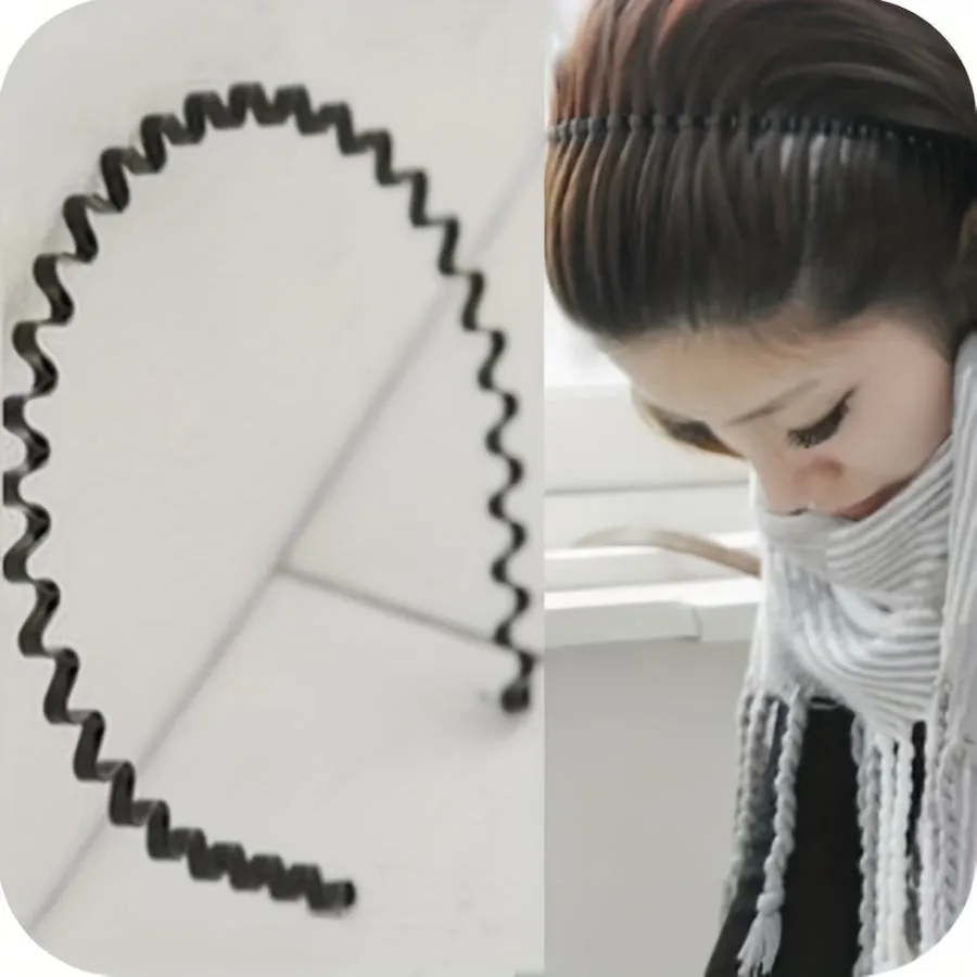 Sleek Minimalist Metal Hair Hoop Black Unisex Headband