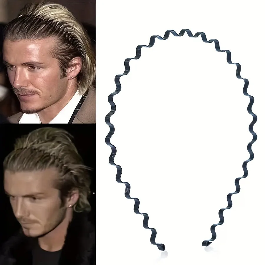Sleek Minimalist Metal Hair Hoop Black Unisex Headband