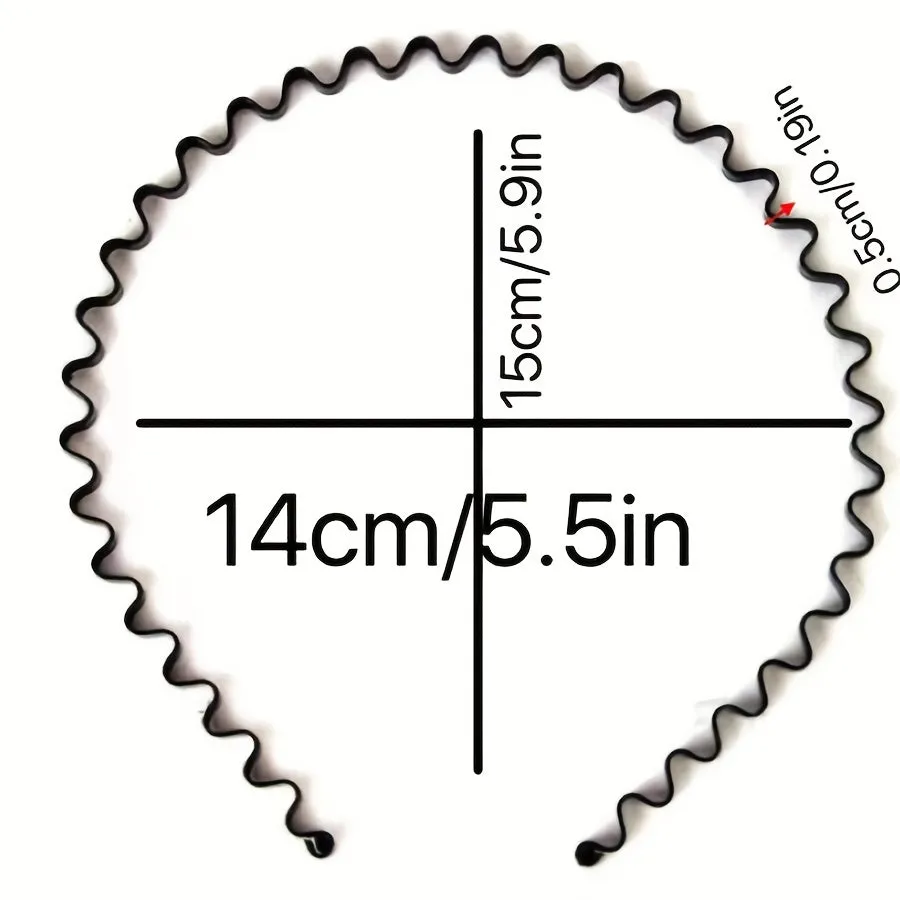 Sleek Minimalist Metal Hair Hoop Black Unisex Headband