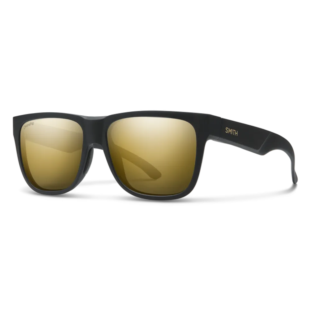 Smith Lowdown 2 Matte Black Gold Frame - ChromaPop Polarized Black Gold Lens - Polarized Sunglasses