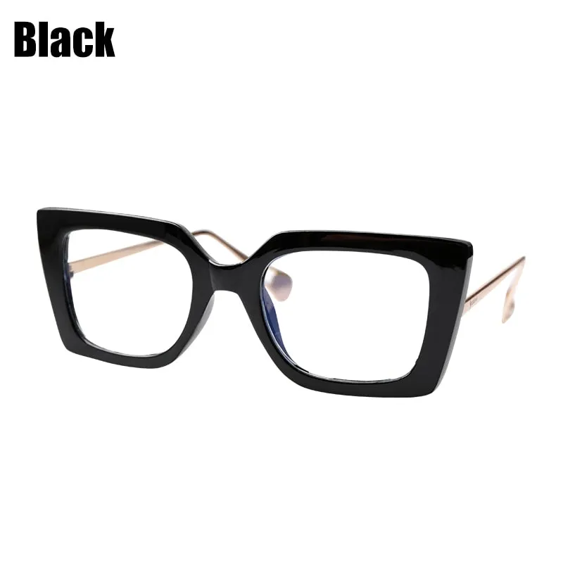 Soolala Stylish Full Rim Cat Eye Acetate Alloy Womens Reading Glasses - Model 0792
