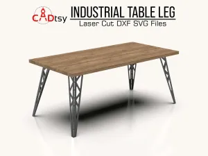 Table Metal Leg DXF / SVG - CNC Plasma / Laser Cut Files, 710mm / 28in Height