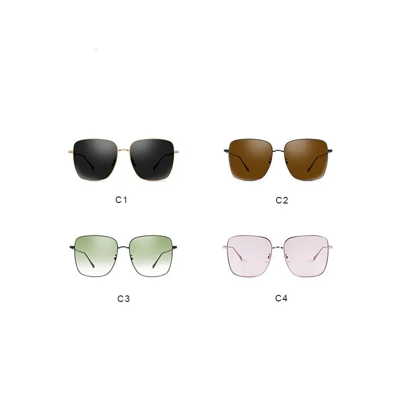 TEEK - Oversized Square Metal Gradient Sunglasses