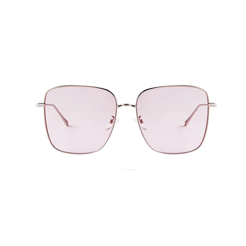 TEEK - Oversized Square Metal Gradient Sunglasses
