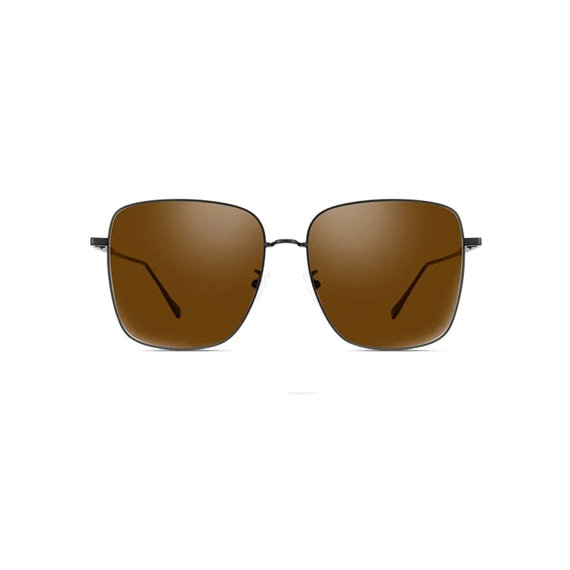 TEEK - Oversized Square Metal Gradient Sunglasses