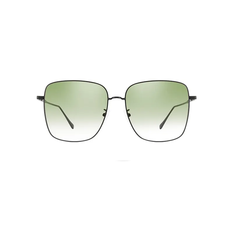 TEEK - Oversized Square Metal Gradient Sunglasses