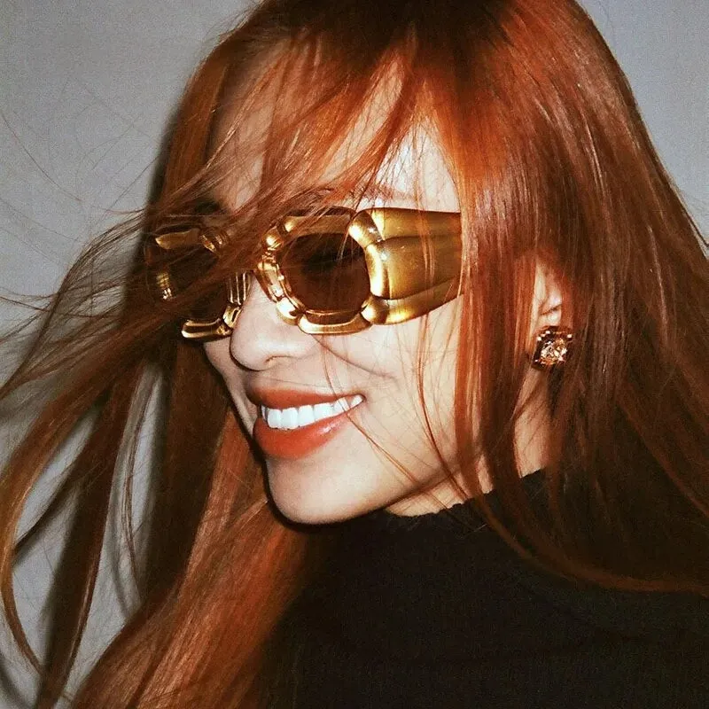TEEK Oversized Swollen Square Sunglasses - Trendy and Unique Fashion Accessory