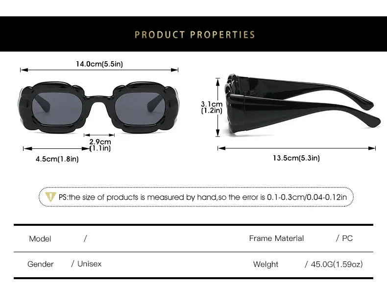TEEK Oversized Swollen Square Sunglasses - Trendy and Unique Fashion Accessory
