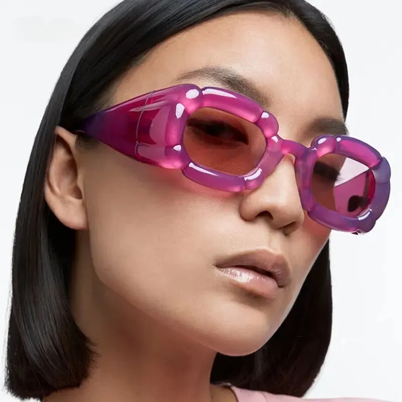 TEEK Oversized Swollen Square Sunglasses - Trendy and Unique Fashion Accessory
