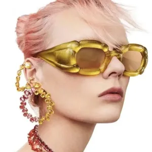TEEK Oversized Swollen Square Sunglasses - Trendy and Unique Fashion Accessory