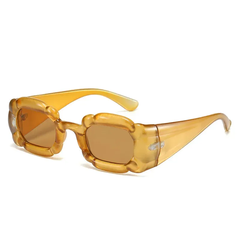 TEEK Oversized Swollen Square Sunglasses - Trendy and Unique Fashion Accessory