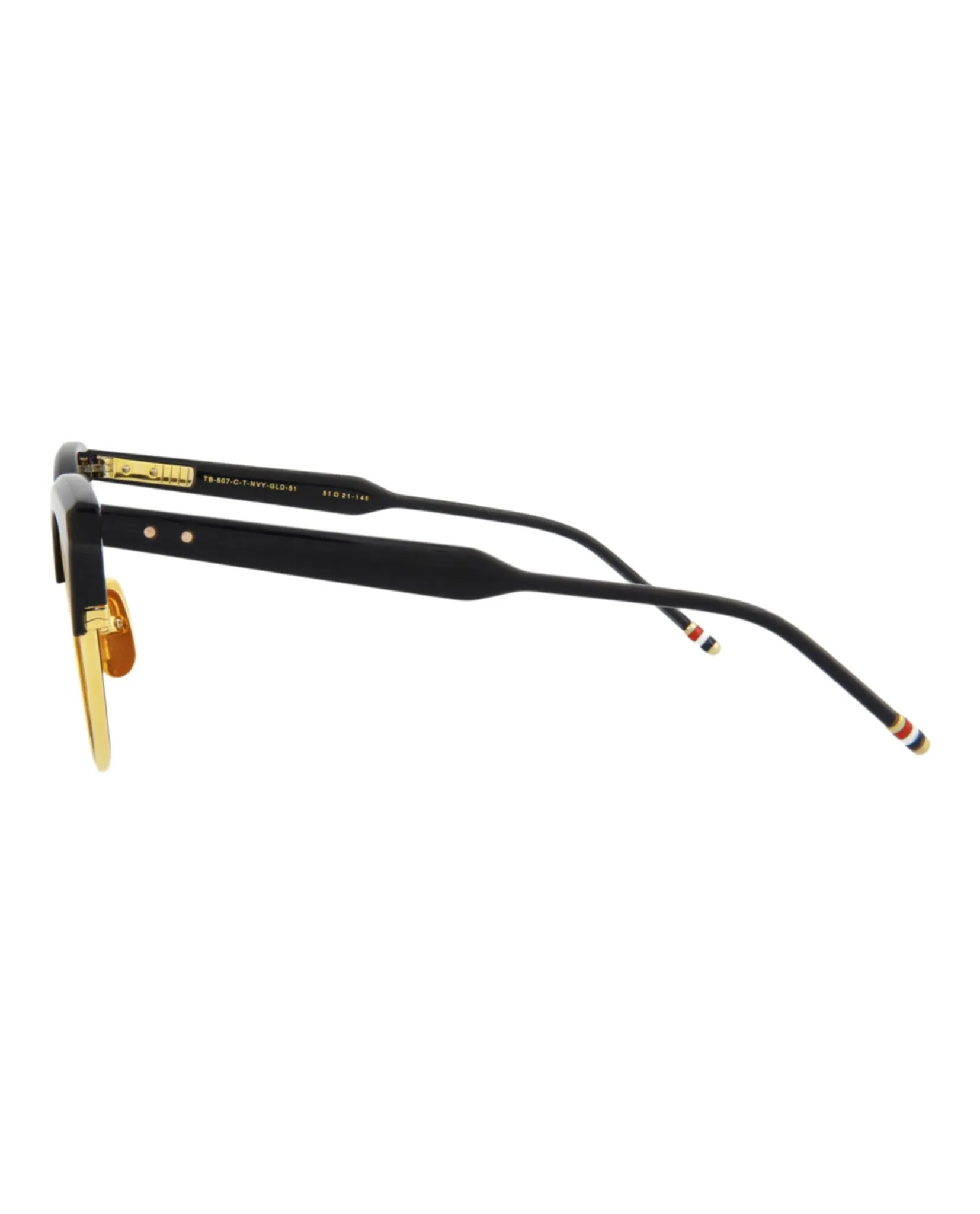 Thom Browne Novelty Sunglasses, style # TB507-CTNVYGLD51