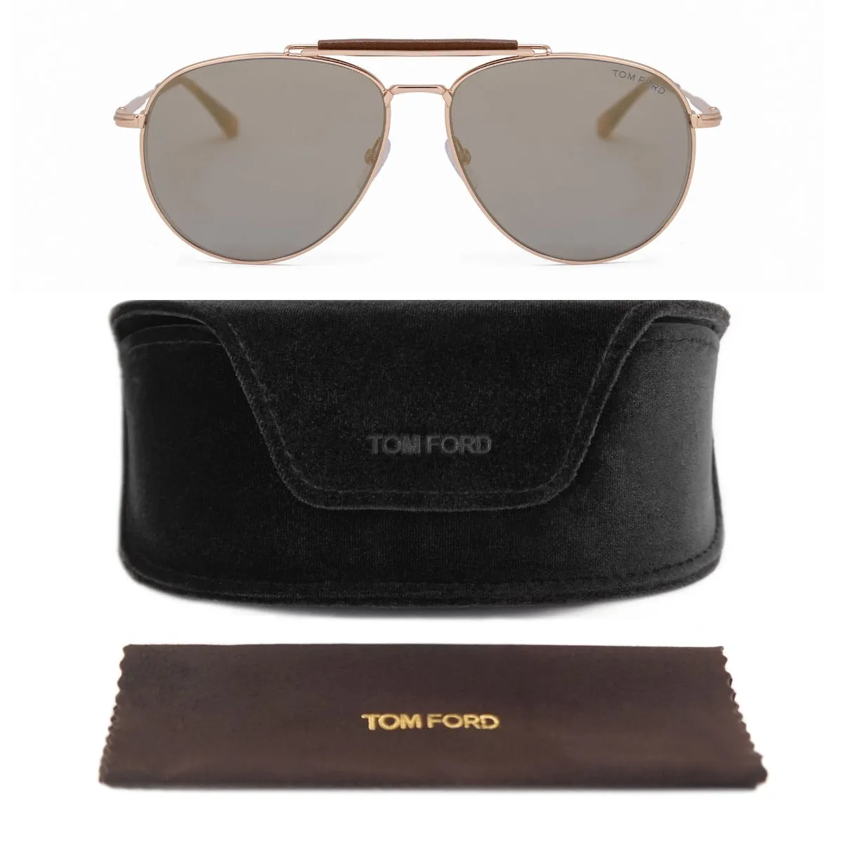 Tom Ford Aviator Sunglasses FT0536 28C 60