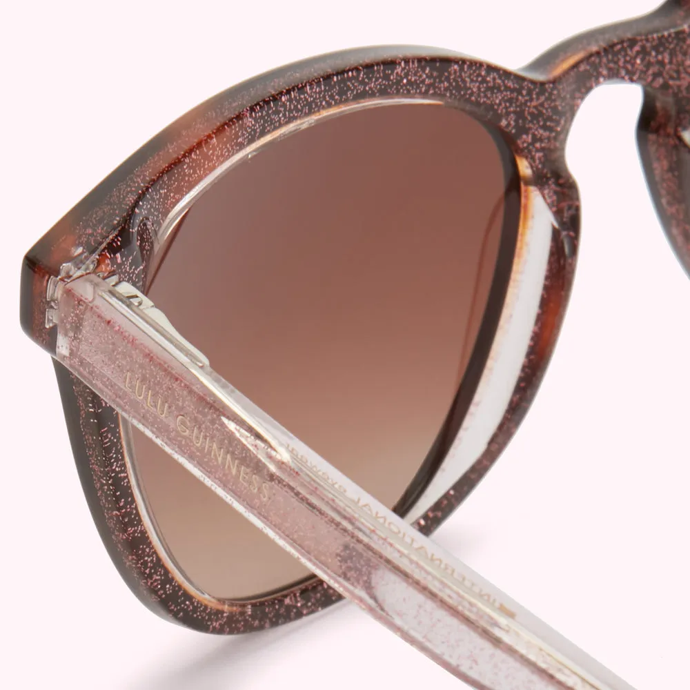 TORTOISESHELL BLUSH LIP PIN SUNGLASSES