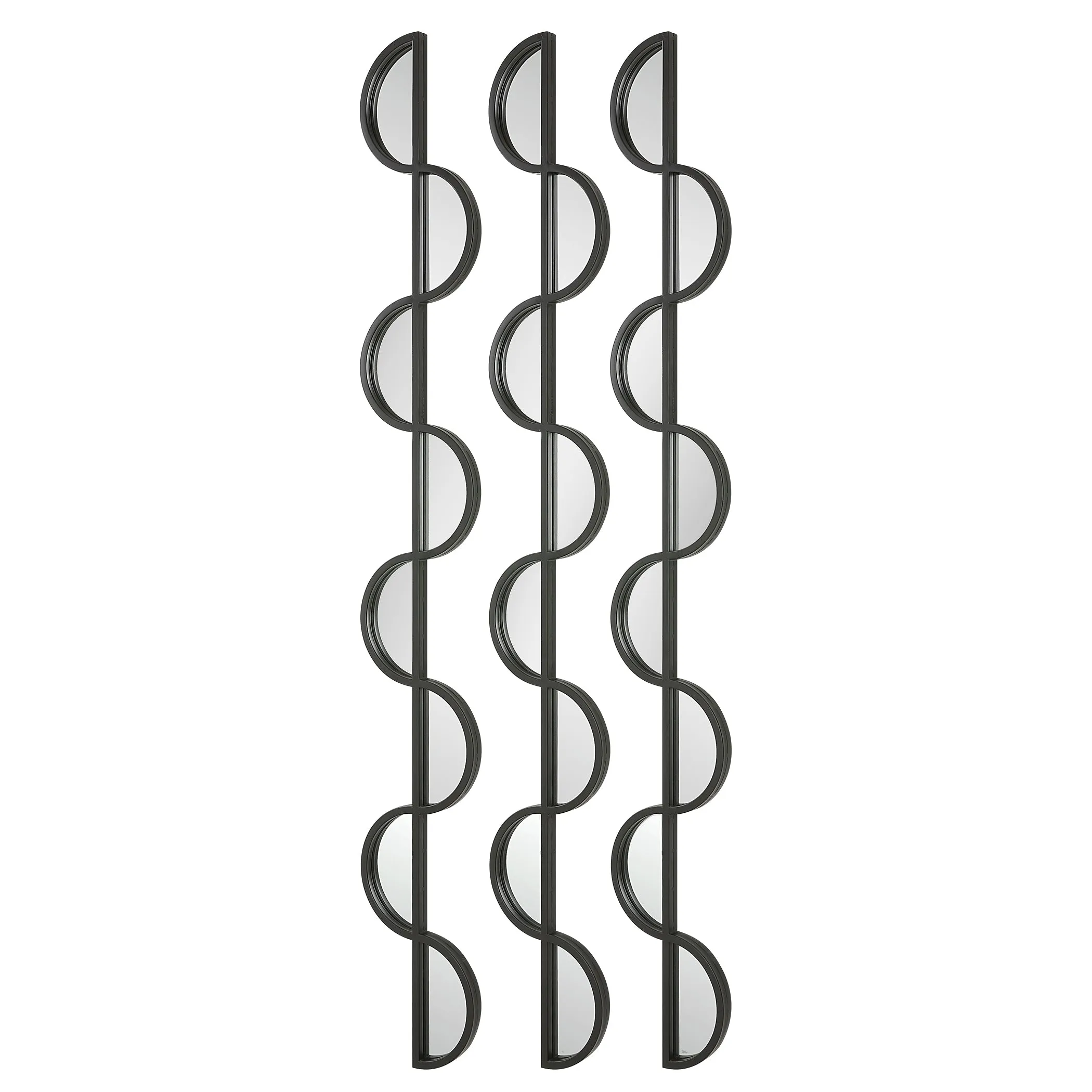 Uttermost Wisp Mirrored Iron Wall Decor, S/3