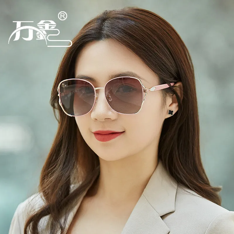 Women's Sunglasses 2024 New Fashion Personality Large Frame Polarized Sunglasses Internet Celebrity Street Photography Sun Visor