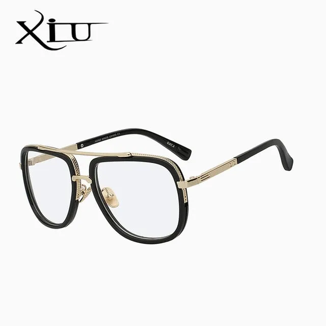Xiu Brand Men's Square Sunglasses Men Women Big Frame