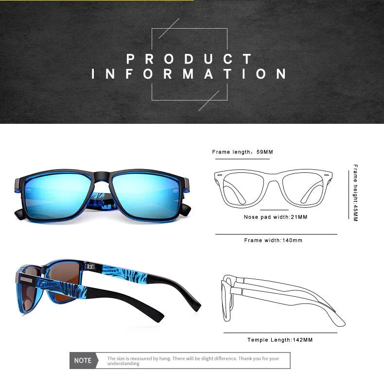 Yimaruili Men's Full Rim TR 90 Resin Frame Polarized Sunglasses 5180