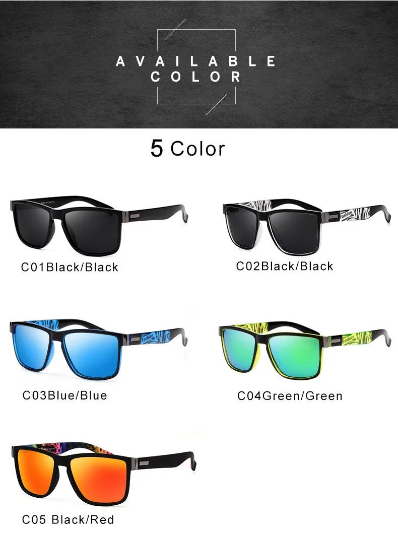 Yimaruili Men's Full Rim TR 90 Resin Frame Polarized Sunglasses 5180