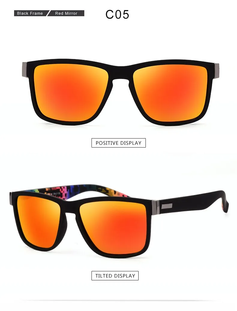 Yimaruili Men's Full Rim TR 90 Resin Frame Polarized Sunglasses 5180